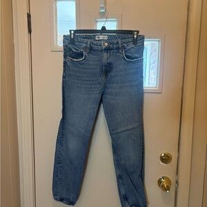 Zara Women's Light Blue Straight Leg Jeans 8 Euc